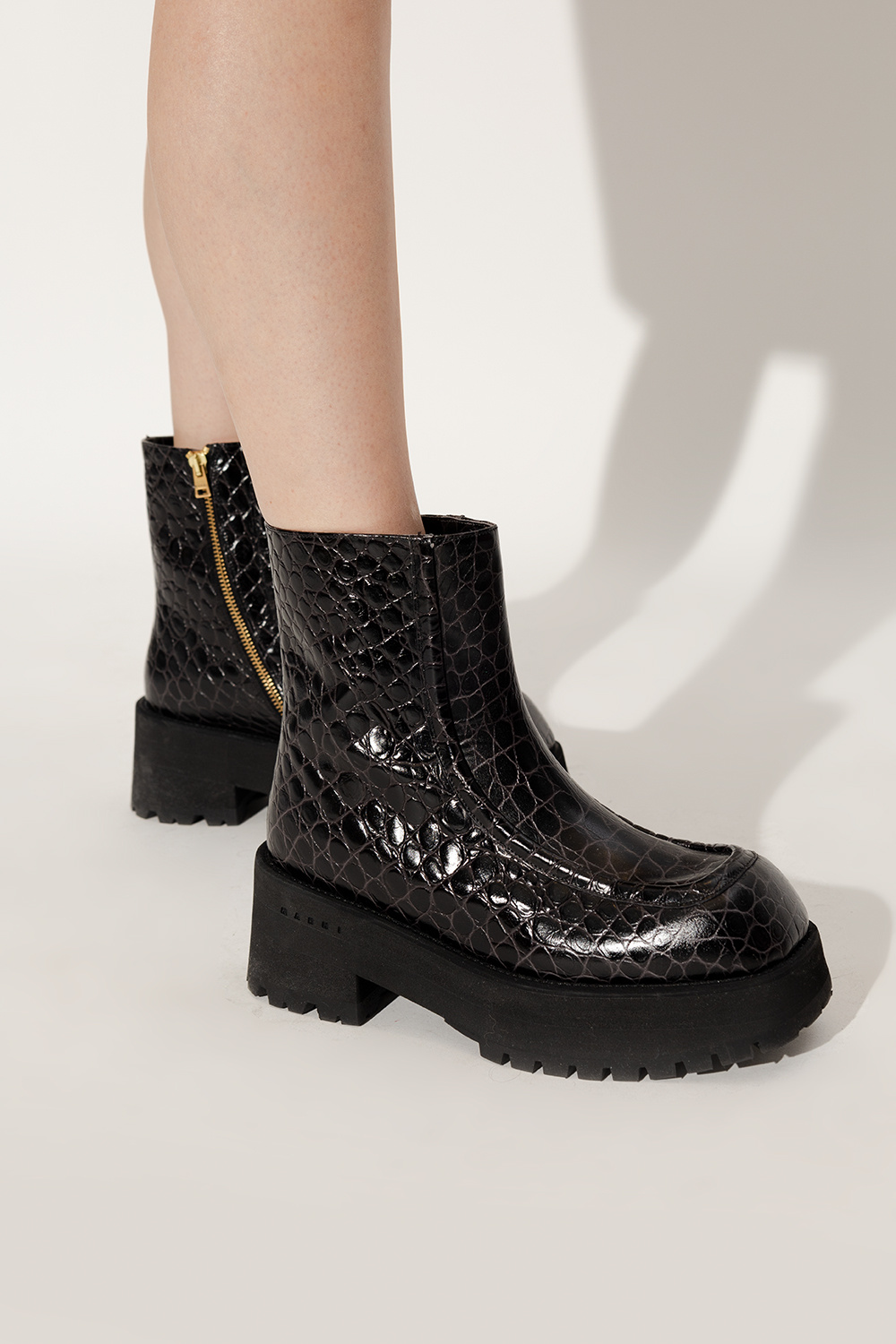 GenesinlifeShops Switzerland - Black Platform ankle boots Marni